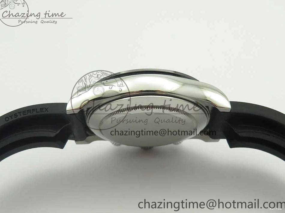 MiroTime 0217 Daytona 116519 Noob 1:1 Best Edition 904L SS Case Gray Black Dial on Black Rubber Strap SA4130 (Free Extra Strap) Durable 3336